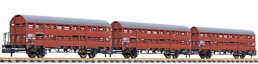 Verschlagwagen-Set Hbes-63 Vlmms, 3-teilig, DB, Epoche III