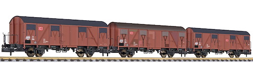 Güterwagen-Set Gos-uv 245, DB AG, Epoche V