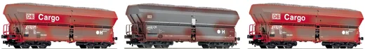 3-tlg. Set Grossraum-Selbstentladewagen Bauart Falns183, DB AG