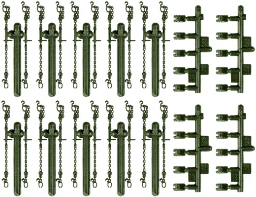 Verladekeile und Zurrkette