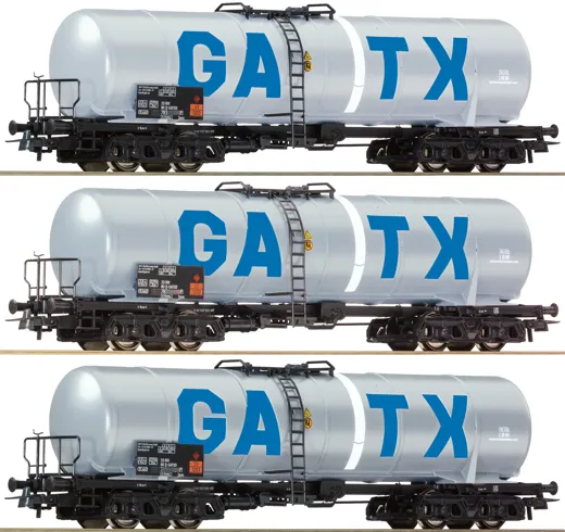 Set: 3-tlg. Kesselwagen, GATX, Privatbahn