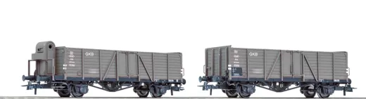 Set: 2-tlg. Offene Güterwagen, GKB