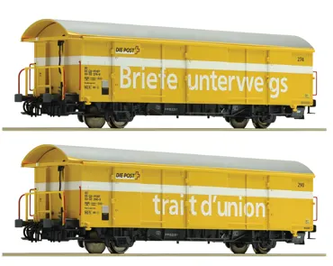 Set: 2-tlg. Postgüterwagen Z2, gelb, SBB
