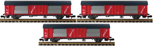3-tlg. Set Postwagen PTT Bauart Hbbkkss der Niederländischen Post, NS