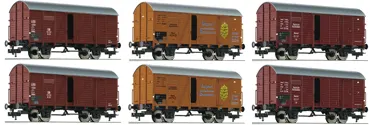 Display mit 6 Güterwagen der Bauart Gr 20, DRG/DB