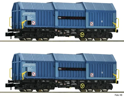 2-tlg. Set Teleskophaubenwagen Bauart Shimns, RAILLOGIX, Privatbahn