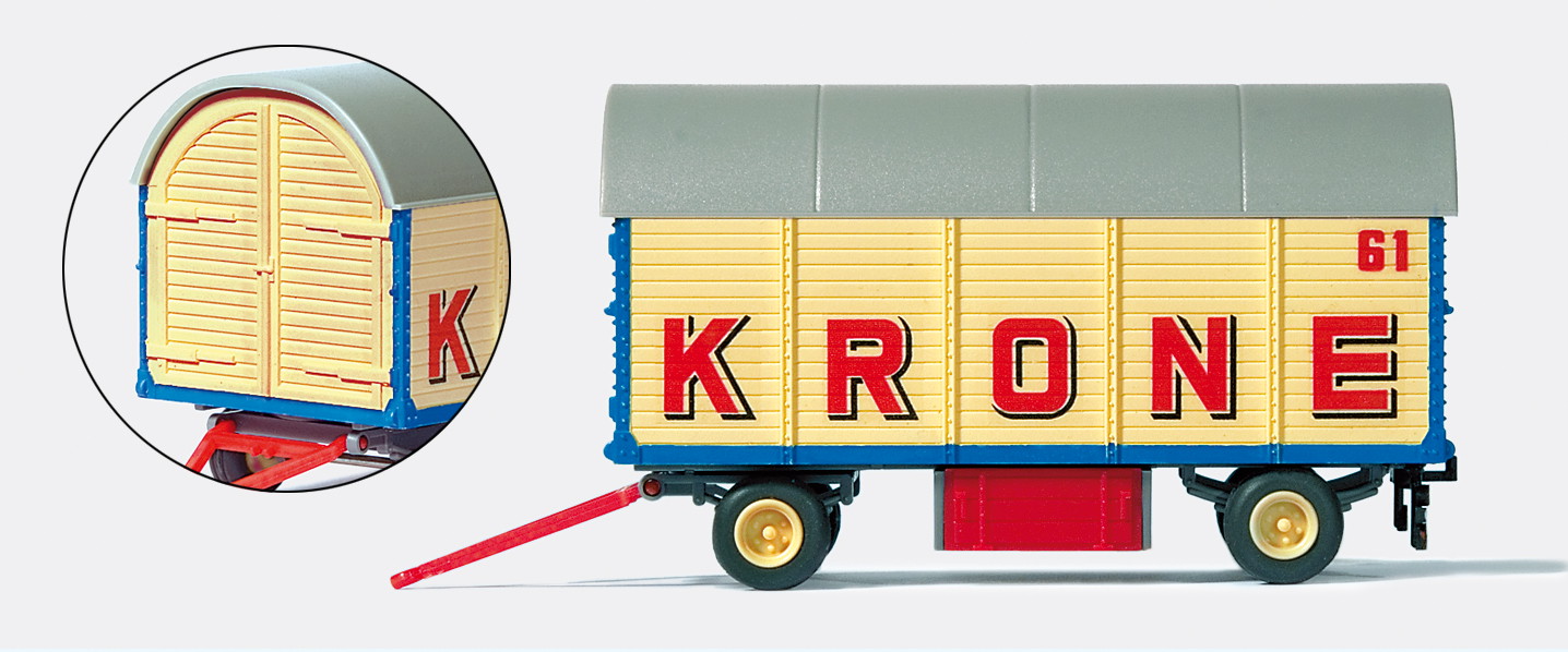 Preiser 21032 - Caravane ''Cirque Krone'' à 5 compartiments - HO (1:87