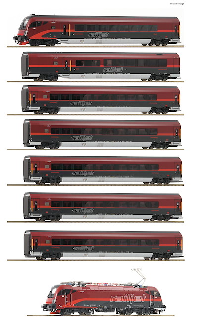 Roco 74114 8-tlg. Set: Railjet, ÖBB World of Trains