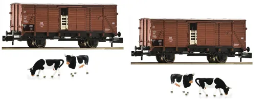 2-tlg. Set Viehwagen, DB