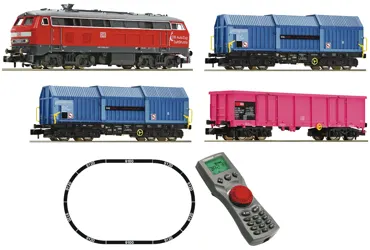 Digitales Startset: Diesellokomotive BR 218 der DB AG, mit Güterzug