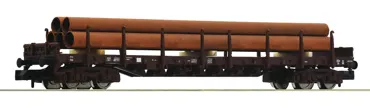 Rungenwagen mit Rohrbeladung, DSB