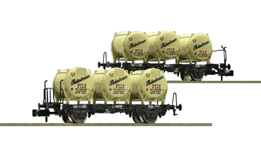 2-tlg. Set Behältertransportwagen "Paderborner Pils", DB