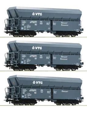 3-tlg. Set: Selbstentladewagen, VTG, Privatbahn