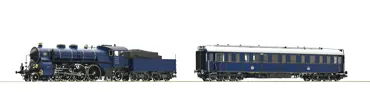 2-tlg. Set: Dampflokomotive Gattung S 3/6 und Salonwagen, K.Bay.Sts.B.
