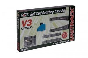 Kato 7078008 Prellbock Holz mit Gleis gerade