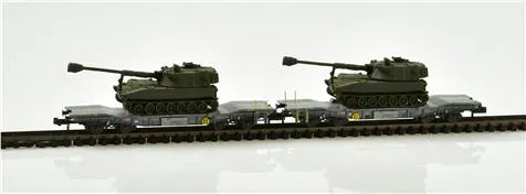 SBB 2 Panzertransportwagen Slmmnps + M109