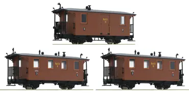 3-tlg. Set: Personenwagen, RüKB