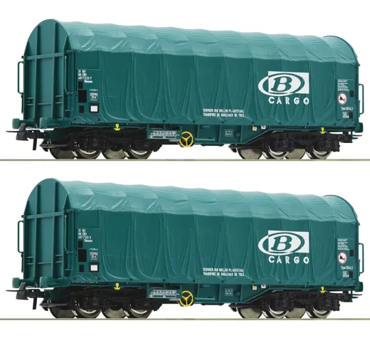 2-tlg. Set: Schiebeplanenwagen, SNCB