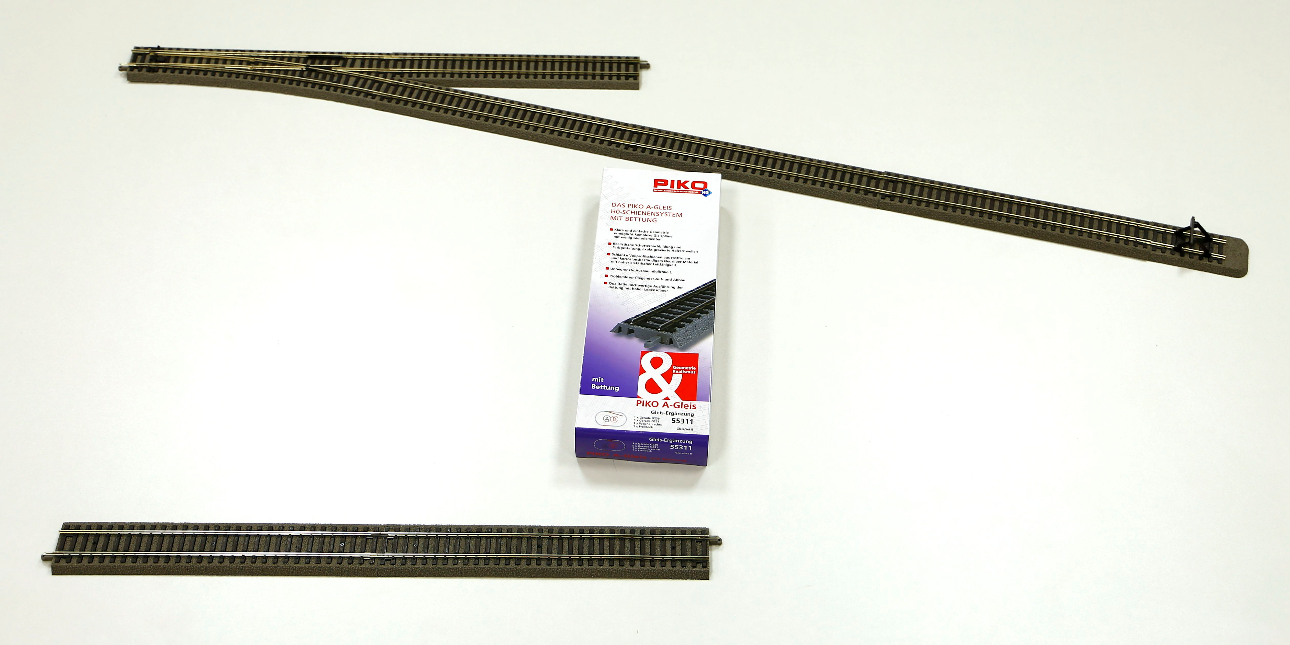 PIKO 55311 PIKO A-Gleis mit Bettung Set: B - World of Trains