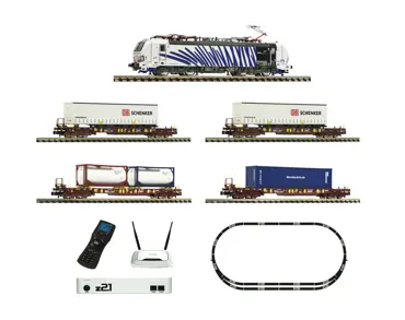 FLEISCHMANN Premium – z21 Digitalset: Elektrolokomotive BR 193 mit Güterzug, Privatbahn