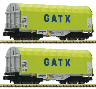 2-tlg. Set: Schiebeplanenwagen, GATX
