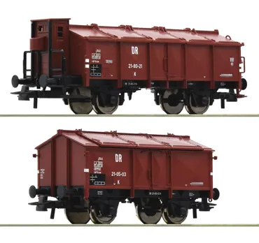 2-tlg. Set: Klappdeckelwagen, DR