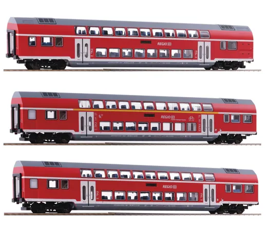 3-tlg. Set: Doppelstockwagen, DB AG