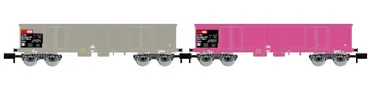 SBB 2 Hochbordwagen Eoas grau und pink mit Schrott