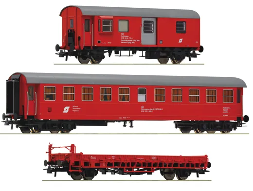 3-tlg. Set: Bauzug, ÖBB