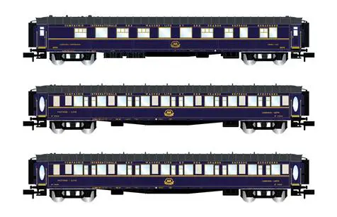 CIWL 3 Wagen Train Bleu WR + 2x Lx Set 2Ep. III, Privatbahn