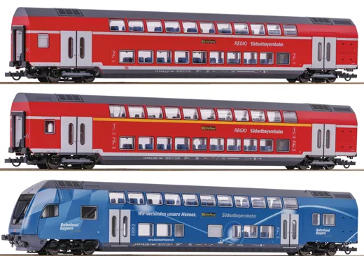 3-tlg. Set: Doppelstockwagen, DB AG