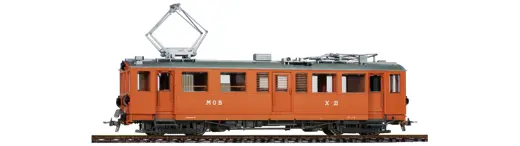 MOB Xe 4/4 21 Bahndienstriebwagen blass-oxidrot