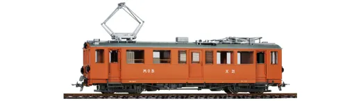 MOB Xe 4/4 21 Bahndienstriebwagen blass-oxidrot