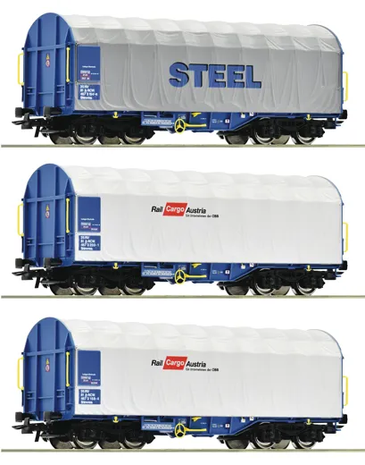 3-tlg. Set: Schiebeplanenwagen, ÖBB