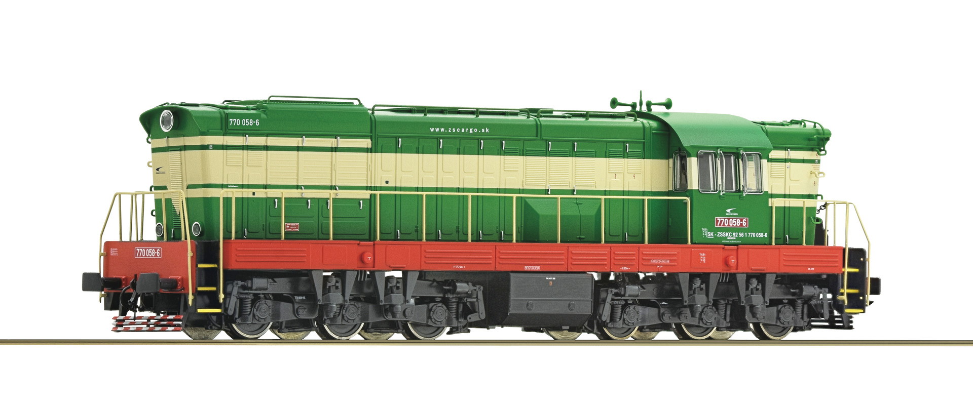 Roco 770 Roco 72964 Diesellokomotive 770 058-6, ZSSK Cargo World of Trains ...