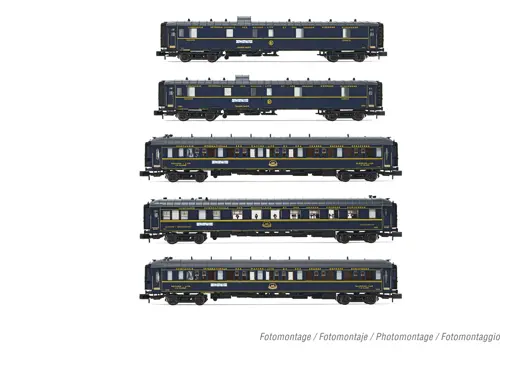 CIWL 5 Wagen Orient-Express 2x D, 1x WR, 2x WL, 140 jähriges Jubiläum Ep.. II