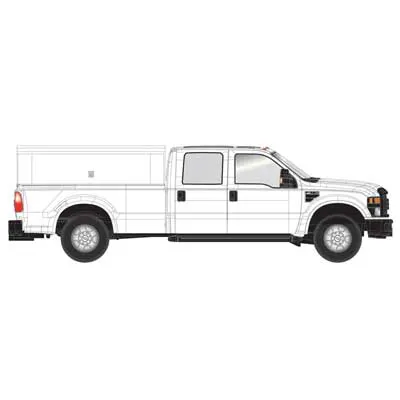 Ford F-350 white w/cap