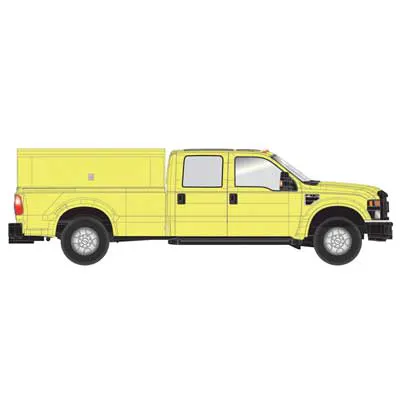 Ford F-350 yellow w/cap