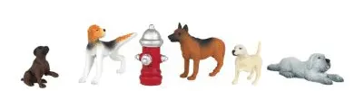 Dogs w/Fire Hydrant 6/