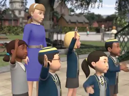 Teacher w/School Children