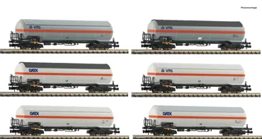 6-tlg. Display: Druckgaskesselwagen, GATX/VTG, Privatbahn