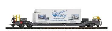RhB Sbk-v 7705 Tragwagen mit Container "Casty"