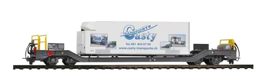 RhB Sbk-v 7705 Tragwagen mit Container "Casty"