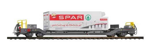 RhB Sb-v 7728 Tragwagen "Spar Berge" mit Container 125 A