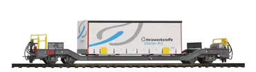 RhB Sbk-v 7704 Tragwagen mit Planenbehälter "Gfeller"