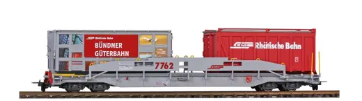 RhB Sl 7762 ACTS Tragwagen mit Mulden "RhB & Güterbahn (Hafen)"