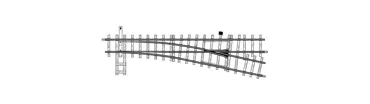 H0m Weiche rechts 12° 162,3 mm R 515 mm