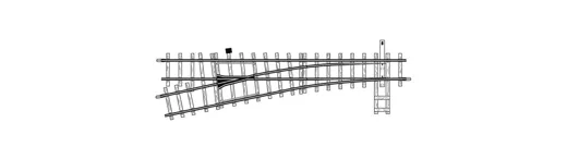 H0m Weiche links 12° 162,3 mm R 515 mm