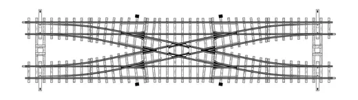12° Doppelgleisverbindung
