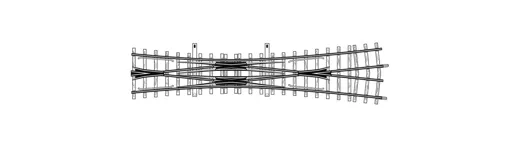 H0m Doppelkreuzungsweiche 12° gekürzt 182 mm